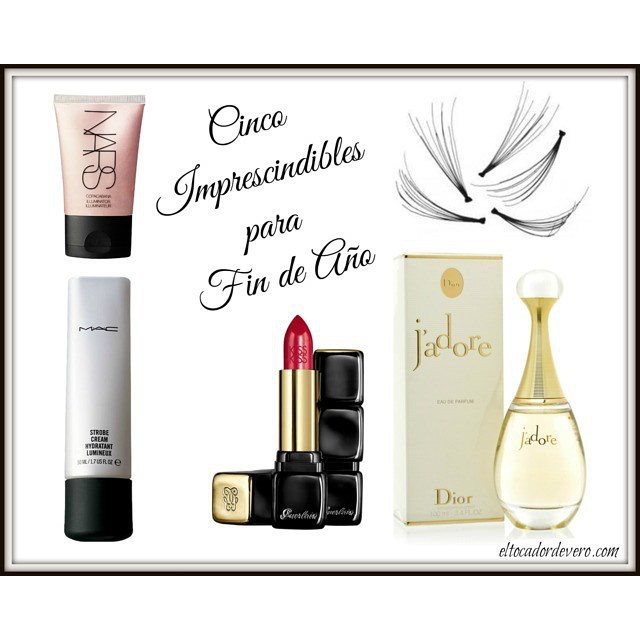 Independientemente de si este año que termina ha sido bueno, malo o regular, tenemos que celebrar la llegada del nuevo año como se merece y recibirlo con la mejor de las sonrisas. Y si esa sonrisa va acompañada de un buen maquillaje, mejor que mejor. 
En la entrada de hoy he querido recopilar cinco productos imprescindibles para Fin de Año que os servirán para estar radiantes esta noche tan especial, ¿os apetece descubrirlos? Link al blog en el perfil! #imprescindibles #findeaño #maquillaje #strobe #maccosmetics #copacabana #nars #narsissist #redonfire #kisskiss #guerlain #jadore #dior #falselashes #pestañaspostizas #ardell